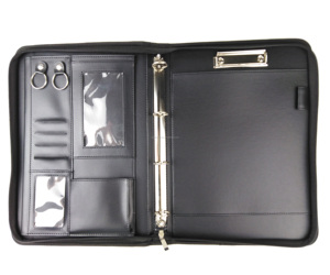 Oem New đa chức năng danh mục đầu tư với vòng chìa khóa tùy chỉnh dập nổi logo tài liệu tập tin thư mục chủ Bag với máy tính xách tay PU da - Product Image 6