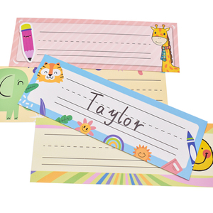 Fashionable Printed Cartoon Pattern Name <strong>Tags</strong> Art <strong>Paper</strong> School Student Labels - Product Image 1