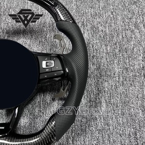 Volante Deportivo de Fibra de Carbono Forjado con LED para VW MK7 MK6 <span class=keywords><strong>GOLF</strong></span> 7 <span class=keywords><strong>GOLF</strong></span> 6 R Sportsvan Touran <span class=keywords><strong>Mk2</strong></span> Teramont Tiguan <span class=keywords><strong>Mk2</strong></span> - Product Image 3