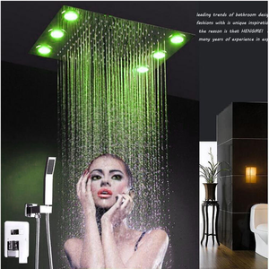 Système de <span class=keywords><strong>douche</strong></span> 2-en-1 pour <span class=keywords><strong>baignoire</strong></span> encastrée au plafond, lumière LED multicolore et <span class=keywords><strong>douche</strong></span> électrique télécommandée - Product Image 4