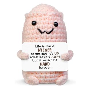 Handmade Positive Dick Christmas White <b>Elephant</b> <b>Gifts</b> for Adults Funny Wiener Crochet with Card Weird Stuff Friend Coworker <b>Gift</b> - Product Image 1