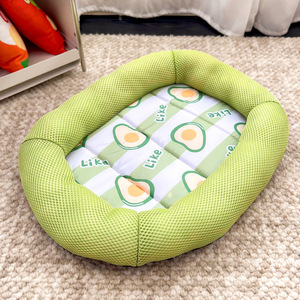 Pet Bed Oval Breathable <b>Cat</b> Dog <b>Mat</b> Summer Cool Nest Like Patterned Design - Product Image 3