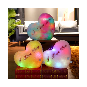 Quà Tặng Ngày Lễ Tình Nhân Gối Dạ Quang Hình Trái Tim I Love You Đồ Chơi Phát Sáng Sáng Tạo Đồ Chơi Nhồi Bông Đèn LED - Product Image 1