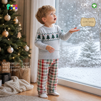 Pull tricoté de Noël pour bébé, motif sapin de Noël Fair Isle Jacquard, col rond, manches longues, pour tout-petits garçons et filles, chaud pour l'hiver