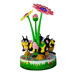 High Quality Bees Carousel Indoor Merry Go Round Kids Carousel Horse Ride 3 Palyers Small Carousel For Sale