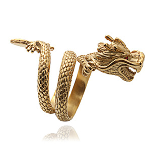 Dragon <b>Ring</b> Stainless Steel Men's Punk Style Animal Shape Retro Gift Jewelry 27077 - Product Image 4