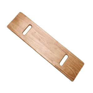Planche de transfert pour patients en bois de caoutchouc poli, style art populaire, dispositif d'assistance pour le transfert de fauteuil roulant vers lit, bain, toilettes - Product Image 1