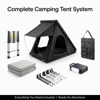 TopFire Wetterfestes Dreieckiges Dachzelt mit Hartschale für 1-2 Personen, Vier-Jahreszeiten-Camping, 2,3m Teleskop-Aluminiumlegierung