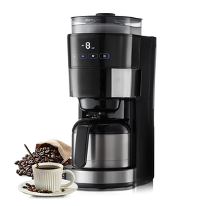 Machine à café électrique avec moulin à café, machine à café <span class=keywords><strong>programmable</strong></span> 8 tasses pour un usage domestique, moudre et infuser - Product Image 2