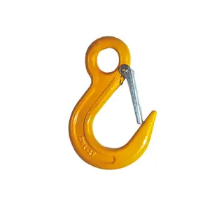 JINYANGHU High Strength G80 Industrial Container Sling Crane Hook With Latch eye Lifting Sling Hook for Lifting