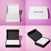 Holografische Geschenkverpackung Großhandel Benutzerdefiniertes Logo Versandkarton Geringe Mindestbestellmenge Recycelbare Kleine Faltbare Wellpappe Matt Laminierte Verpackungsbox