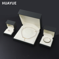 Boîtes de bijoux en cuir PU personnalisées de luxe Huayue pour bracelets, pendentifs, bagues