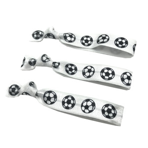 ที่รัดผมฟุตบอลแบบกำหนดเอง ที่คาดผมฟุตบอล อุปกรณ์เสริมริบบิ้นไม่ทำให้ผมเป็นรอย ที่รัดผมหางม้าฟุตบอล - Product Image 4