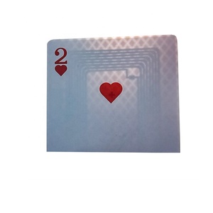 JP163 0.35mm kalınlığında PVC ICODESLIX mikroçip ile özelleştirilmiş çift taraflı çevre dostu RFID oyun kartları - Product Image 2