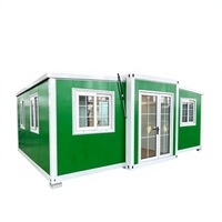 Maison conteneur pliable, maison préfabriquée modulaire, 2 à 3 chambres, maison miniature portable extensible pour habitation