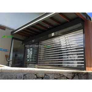 2023 Cheap Security Automatic Remote Control Motorized Pc Transparent Polycarbonate Roller Shutter Roll Up Rolling Shutter Door