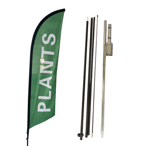 Tùy Chỉnh Lông Cờ 110 GSM Bọc Đan Polyester <span class=keywords><strong>12ft</strong></span> Bãi Biển Biểu Ngữ Cờ Đầy Đủ Sợi Thủy Tinh Cờ Cực - Product Image 5