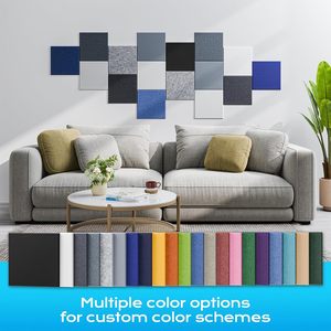 Panneaux acoustiques insonorisants en fibre de polyester certifiés CE, dalles murales acoustiques ignifuges pour studio d'enregistrement et cinéma - Product Image 6