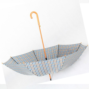 Ô dù nhà máy Ô dù tự động mở cong gỗ móc xử lý ô dù mưa màu đen với cổ điển J xử lý - Product Image 4