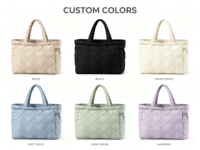 Sac fourre-tout en nylon grande capacité pour femme, avec fermeture éclair, plusieurs compartiments, sac de voyage et de travail à porter à l'épaule, léger, logo personnalisé