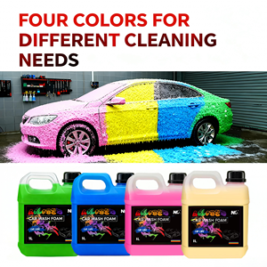 Shampoo pour lavage de voiture en mousse colorée 1L, savon liquide pour le nettoyage des voitures, élimination de la poussière, disponible en quatre couleurs - Product Image 2