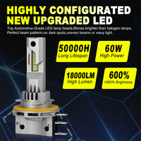 Ampoules de phares LED G-VIEW GL-H15 50000h 60W 18000lm 6500K Blanc IP68 Étanche Universel Remplacement Auto Nouveaux Phares
