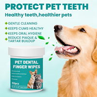 Toallitas Dentales Desechables para Mascotas OEM, Almohadillas de Limpieza Bucal, Eliminan Manchas, Refrescan el Aliento para Perros y Gatos, Venta al Por Mayor