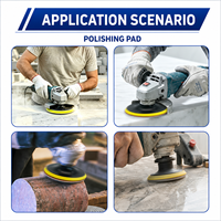 Kualitas Bagus 4 Inci 50 # -3000 #   Pad Poles 100mm untuk Granit dan Marmer, Pad Poles Berlian Fleksibel dengan Resin Bond untuk Poles Basah