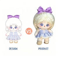 Fabricant de poupées en peluche personnalisées Funboxes, création sur mesure de votre propre design, pas de quantité minimale de commande, poupée personnalisée
