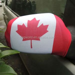 Funda para Espejo Retrovisor de Coche con Logotipo Personalizado y Banderas del Mundo (Alemania, Canadá, Israel) - Poliéster Antiarrugas - Product Image 4