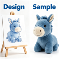 Jouets en peluche personnalisés d'âne, animaux de la ferme, mascotte en peluche, cadeaux de mariage, doudous pour enfants, fabriqués par l'usine CE OEM