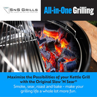 Grille de cuisson multifonctionnelle CH022 en acier inoxydable, sans fumée, antirouille, brevetée, à cuisson lente, avec insert amovible pour barbecue