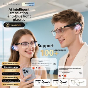 แว่นตาอัจฉริยะ AI พร้อมการแปลภาษาแบบเรียลไทม์ 100 <span class=keywords><strong>ภาษา</strong></span> ฟังเพลงและโทรออกได้ - Product Image 1