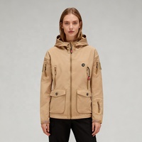 Blouson de ski et d'alpinisme Boying à fermeture éclair, chauffant, rechargeable, coupe-vent, imperméable, chaud, séchage rapide, unisexe, en nylon/cachemire