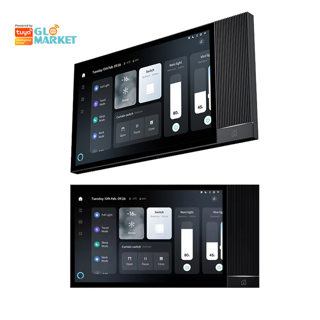 Glomarket Tuya 8-inch Touch Screen Smart Panel System With Zigbee Hub Built-in Alexa Multi-function Central Control Smart Home