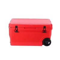 Glacière portable rotomoulée de haute qualité 55QT, isotherme, étanche, réutilisable, moderne, en plastique, avec roues, pour 6 à 12 jours