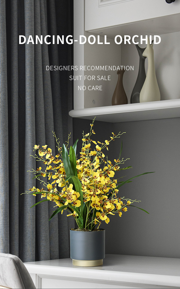 Cheap high-quality artificial butterfly orchid real touch phalaenopsis outdoor and indoor dancing-doll orchid