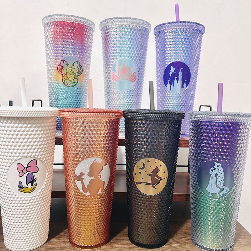Многоразовая чашка со стразами, блестящая богиня, пластиковая кружка, матовые пластиковые кружки, 710 мл, 24 унции, пластиковая кружка с крышкой и соломинкой
