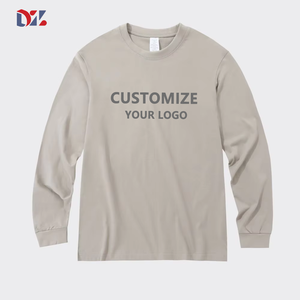 Camisetas de <span class=keywords><strong>Manga</strong></span> <span class=keywords><strong>Larga</strong></span> Unisex, 100% Algodón, 230gsm, Transpirables, Ecológicas, con <span class=keywords><strong>Hombros</strong></span> Caídos, Lisas, Personalizables, en Oferta - Product Image 1