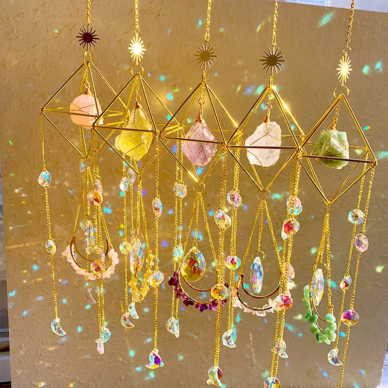 natural crystal handmade hanging sun catcher crystal sun catchers hanging suncatche prism rainbowmaker