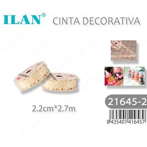 ริบบิ้นตกแต่ง Ilan ขนาด 2.2 ซม. x 2.7 ม. สำหรับงานประดิษฐ์และตกแต่ง - Product Image 3