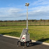 Remolque de Vigilancia con Cámara Solar de Excelente Calidad, Remolque Portátil con Cámara de Vigilancia Solar para Centro Logístico