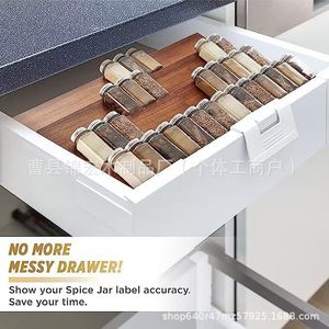 Étagère à épices en bois à 4 niveaux, type sur pied, réglable, pour rangement de cuisine - Product Image 2