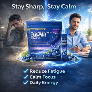 <span class=keywords><strong>Magnesio</strong></span> + Creatina en Polvo, Fórmula Avanzada, Sabor Arándano, Recuperación Muscular, Relajación, Apoyo al Sueño, Suplemento de Electrolitos - Product Image 2