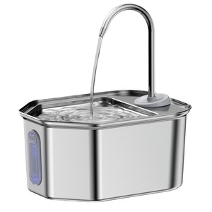 Dispensador de agua para mascotas de acero inoxidable Spf 304, circulación automática para gatos y perros, alimentador de agua silencioso para gatos, desmontable - Product Image 1