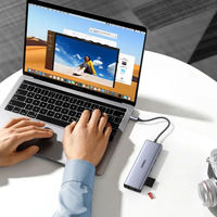 Station d'accueil USB-C Ugreen CM498 15600 9-en-1, sortie 100W PD, port USB 3.0, lecteur de carte TF pour ordinateur portable Type-C Macbook