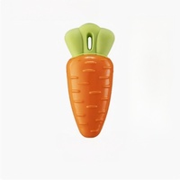 Jouet à mâcher pour chien Yommy 15,5 cm en TPR écologique |   Jouet à mâcher couineur mignon et durable avec formes de carotte, de maïs, d'aubergine et os à mâcher