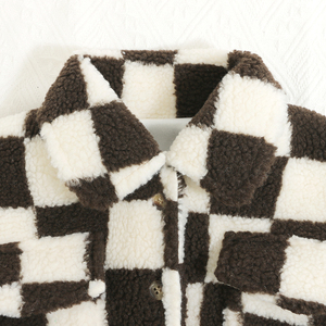 Las mejores ventas <span class=keywords><strong>de</strong></span> ropa <span class=keywords><strong>para</strong></span> bebés recién nacidos y niñas, ropa <span class=keywords><strong>de</strong></span> invierno a cuadros Sherpa <span class=keywords><strong>para</strong></span> bebés, rompevientos, prendas <span class=keywords><strong>de</strong></span> vestir exteriores, Tops - Product Image 3
