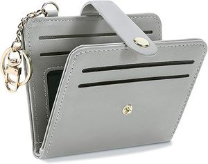 Portefeuille court pour femme avec blocage RFID, fermeture à glissière, doublure en cuir, matériau PU, multifonctionnel, porte-cartes de crédit, porte-monnaie - Product Image 6