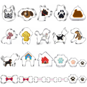Varias formas Cortadores de galletas <span class=keywords><strong>para</strong></span> <span class=keywords><strong>perros</strong></span> FDA 430 Molde de galletas de acero inoxidable <span class=keywords><strong>para</strong></span> <span class=keywords><strong>perros</strong></span> Gato Golosinas caseras - Product Image 1